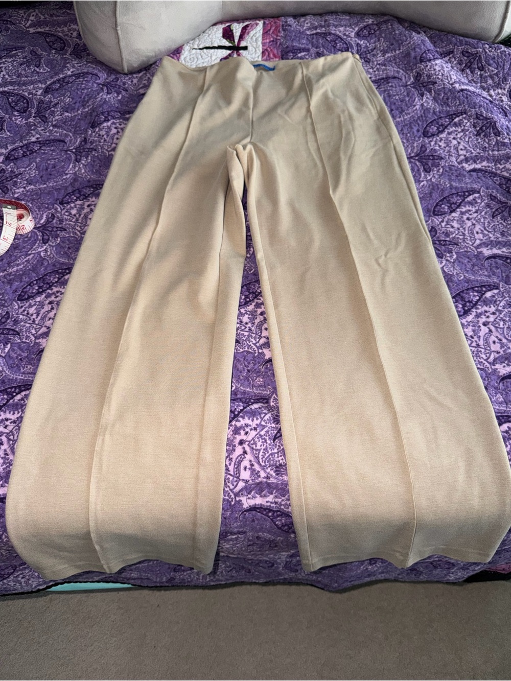 J. McLaughlin Women’s Carter Stretch Knit Tan Wide Leg Pants